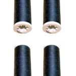 Nähmaschinen Nähgarn 400m 4 x 100m Polyester anthrazit grau (1010)