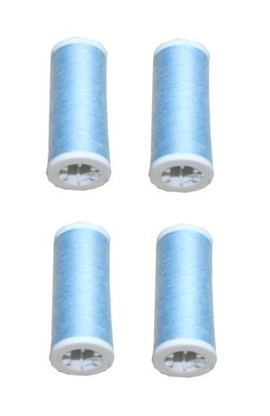 Nähmaschinen Nähgarn 400m 4 x 100m Polyester 40/2 hellblau (1017)