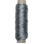 Sattlergarn Zwirn 14x2x3 Polyester 50 m silbergrau Ø 0,3mm (5055)