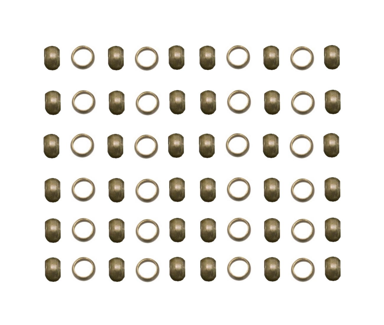 Quetschperlen Schmuckperlen 2,0mm bronzefarben 60 Stück (0067)