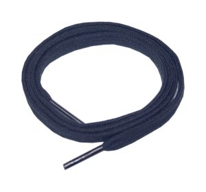 Schuhband Schnürsenkel 1 Paar Baumwolle 50 cm 5 mm flach blau (0005)