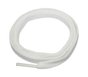 Schuhband Schnürsenkel 1 Paar Baumwolle 120 cm 10 mm flach weiß (0011)