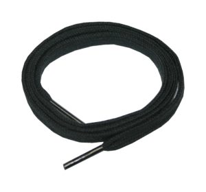 Schuhband Schnürsenkel 1 Paar Baumwolle 90 cm 7 mm flach schwarz (0017)