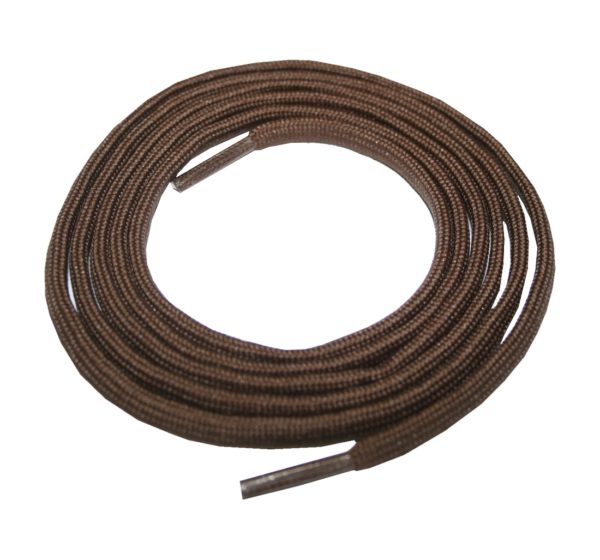 Schuhband Schnürsenkel 1 Paar Baumwolle 90 cm rund braun (0028)