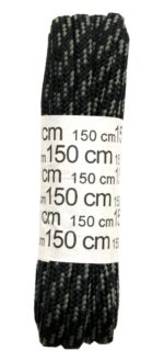 Schuhband Schnürsenkel 1 Paar Polyester 150 cm rund schwarz / grün (0042)