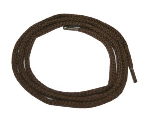 Schuhband Schnürsenkel 1 Paar Baumwolle 60 cm Kordel rund braun (0047)