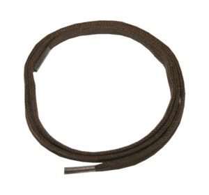 Schuhband Schnürsenkel 1 Paar Baumwolle 90cm 10mm flach braun (0124)