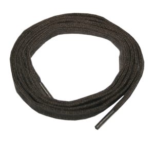 Schuhband Schnürsenkel 1 Paar Baumwolle 120cm 10mm flach braun (10021)
