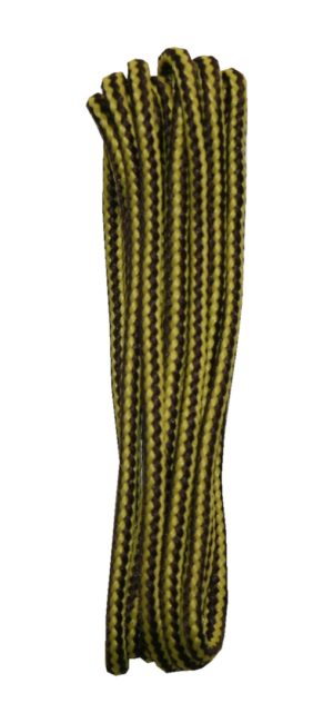 Schuhband Schnürsenkel 1 Paar Polyester 90cm rund gelb braun (10029)