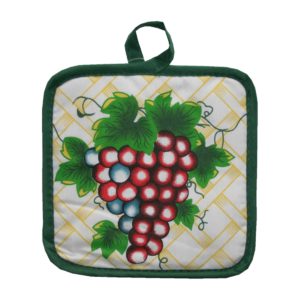 Topflappen Ofenhandschuh 18 x 18 cm Motiv Weintraube (0168)