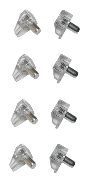 Bodenträger Regalbodenträger 5mm Kunststoff mit Stahlstift 8 Stück (0227)