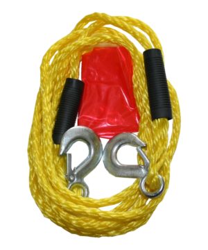 Abschleppseil Abschlepphilfe Zugseil mit Karabinerhaken 4m 1800 kg (0044)