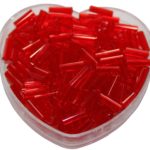 Stiftperlen Glasperlen Stäbchenperlen aus Glas 7mm rot (0105)