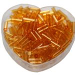 Stiftperlen Glasperlen Stäbchenperlen aus Glas 7mm brenstein braun (0110)