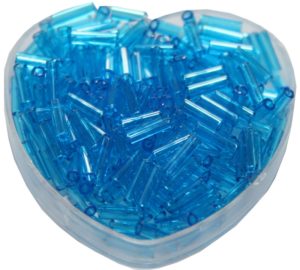 Stiftperlen Glasperlen Stäbchenperlen aus Glas 7mm türkis (0113)