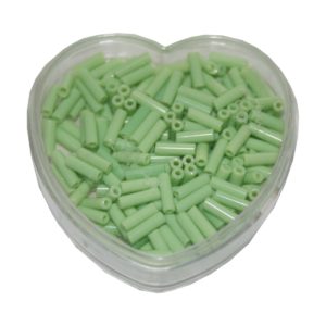 Stiftperlen Glasperlen Stäbchenperlen aus Glas 7mm hellgrün (0099)