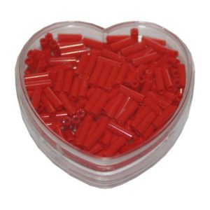 Stiftperlen Glasperlen Stäbchenperlen aus Glas 7mm rot (0103)
