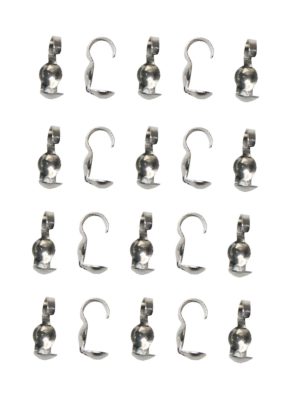 Kalotten Quetschkalotten Fädelkalotten Ösen silberfarben 20 Stück (0048)