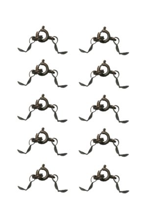 Verschluss mit 2 Quetschkalotten bronzefarben 10 Stück (0060)