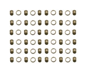 Quetschperlen Schmuckperlen 2,0mm bronzefarben 60 Stück (0067)