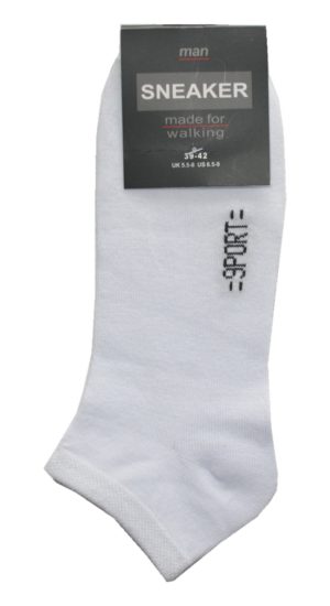 Sneakers Herren Socken Sport weiß 39 / 42 (0000)