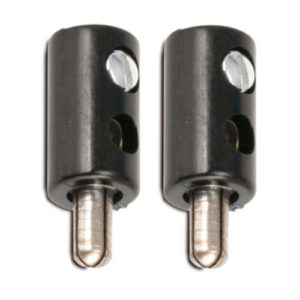 Zwergstecker HO-Stecker Querlochstecker 2,6 mm schwarz 2 Stück (0876)