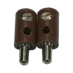 Zwergstecker HO-Stecker Querlochstecker 2,6 mm braun 2 Stück (0878)