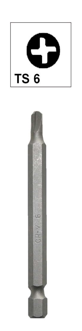 Bit Torq Set TS6 Vierflügler Chrom-Vanadium 75 mm (0080)