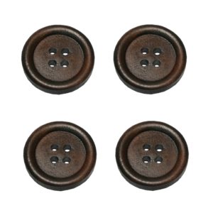 Knopf Holzknopf 25mm 4 loch braun 4 Stück (0064)