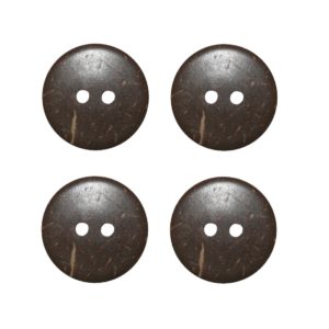 Knopf Kokosnuss Knöpfe 20mm 2 loch braun 4 Stück (0166)