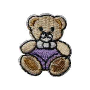 Aufnäher Bügelbild Aufbügler Bär 27x35 mm braun (1138)