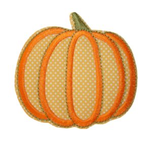 Aufnäher Bügelbild Aufbügler Kürbis 80x80 mm orange (1149)