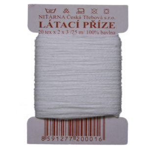 Stopfgarn Stopfwolle Baumwolle Tex 20-2-3 weiß 25 m (0010)