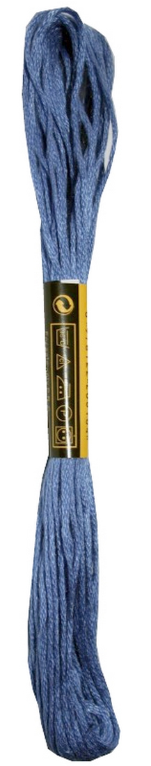 Stickgarn Mouline Stickwolle 8m blau bleu stone (2028 - 973)