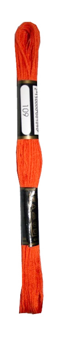Stickgarn Mouline Moulin Stickwolle Stickfaden 8 m orange (2109)
