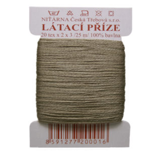 Stopfgarn Stopfwolle Baumwolle Tex 20-2-3 olivgrau 25 m (8934)