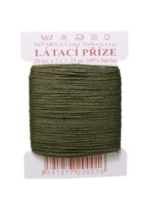 Stopfgarn Stopfwolle Baumwolle Tex 20-2-3 olivbraun 25 m (8944)