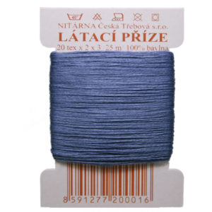 Stopfgarn Stopfwolle Baumwolle Tex 20-2-3 blaugrau 25 m (9544)