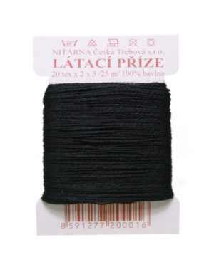 Stopfgarn Stopfwolle Baumwolle Tex 20-2-3 schwarz 25 m (9994)