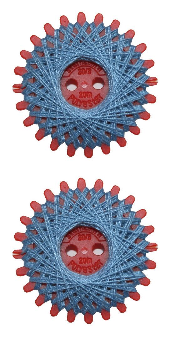 Sternzwirn Polyester 20/3 2x20m blau 2 Stück (1017)