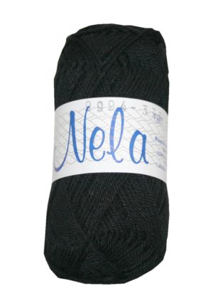 Strickgarn Garn Nela 100 % Baumwolle 50 g schwarz (9999)