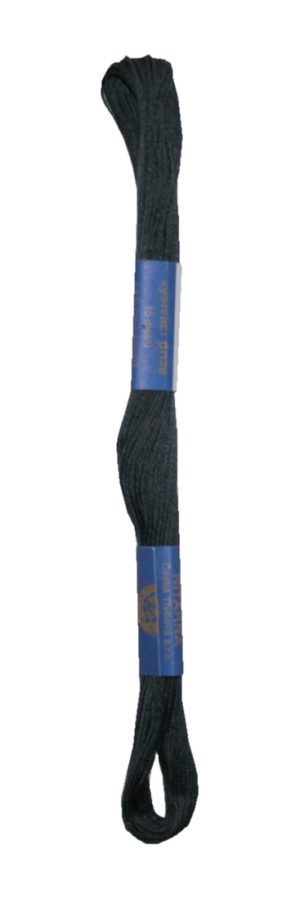 Stickgarn Stickfaden Knüpfgarn 100% Baumwolle 15 m grau schwarz (8872)