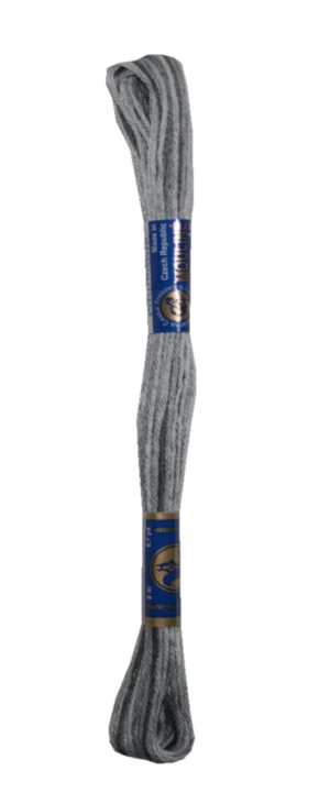 Stickgarn Stickfaden Mouline 100% Baumwolle 8 m grau ombre (8815)