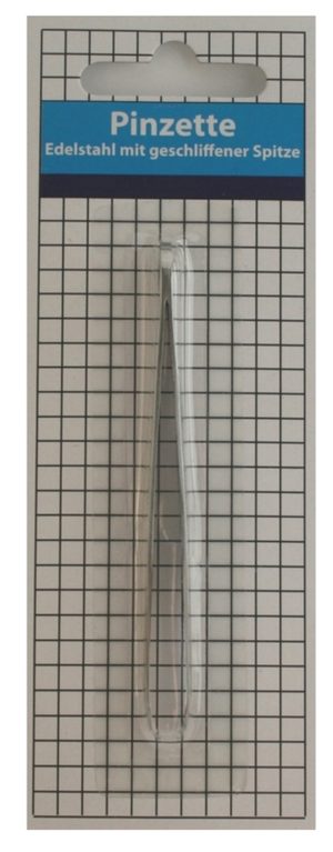 Pinzette Edelstahl geschliffener Spitze ca. 9 cm (9692)
