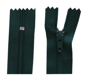 Reißverschluss 20 cm spiralförmig nicht trennbar dunkelgrün (2029)