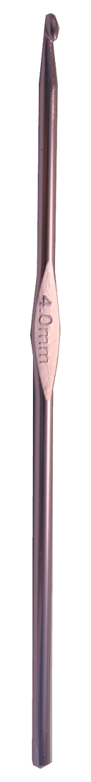 Häkelnadel Aluminium lila flieder ca. 15 cm Größe 4,00 mm (1402)