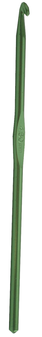 Häkelnadel Aluminium grün ca. 15 cm Größe 4,50 mm (1451)