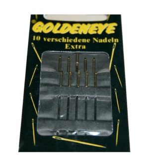 Nähnadeln Sticknadeln-Set extra großem Goldöhr nickelfrei 10-teilig (1000)
