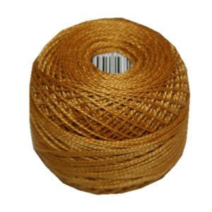 PERLOVKA Kreuzstichgarn Baumwolle Perlgarn 85m dunkles Ocker (1782)