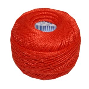 PERLOVKA Kreuzstichgarn Baumwolle Perlgarn 85m terrakotta rot (2392)